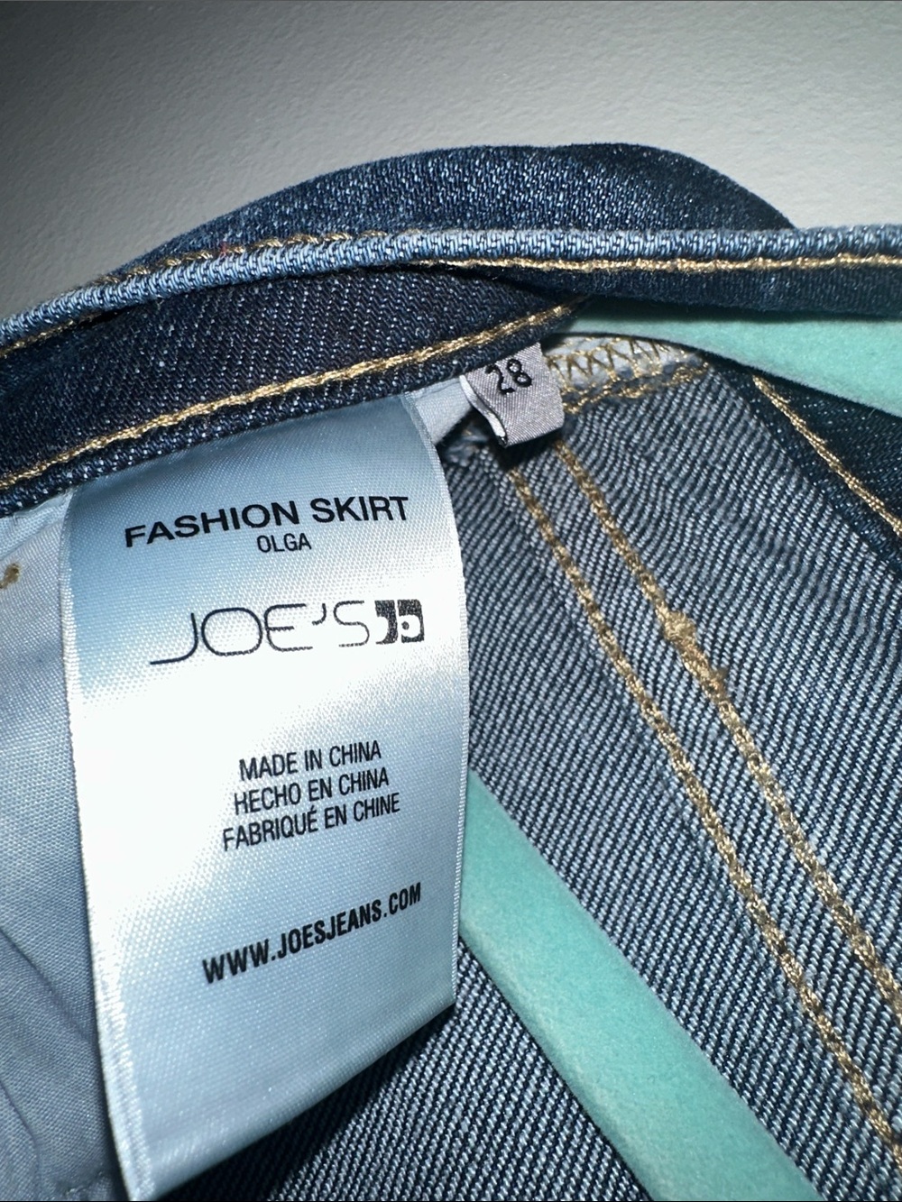 Joe's Jeans Dark Blue Denim Midi Skirt with Front Slit - Picture 5 of 5